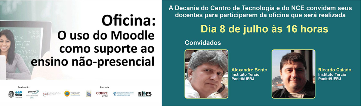 Imagem apresentando um treinamento sobre EaD parceria NCE e COPPE