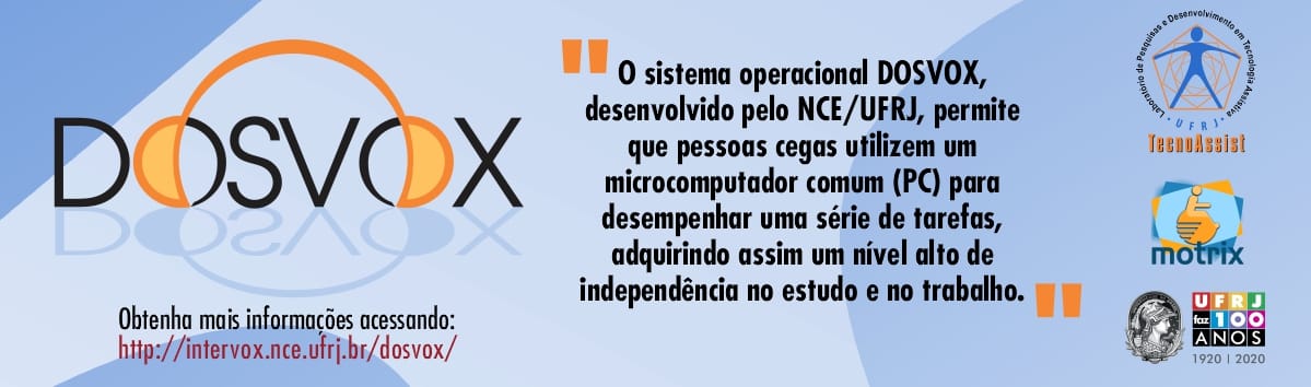 Imagem de um banner falando sobre o dosvox